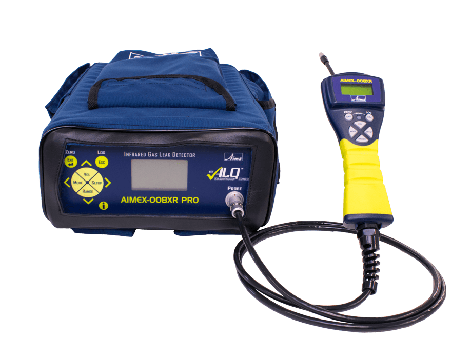 Aims รุ่นAIMEX-008XR Pro+Bเครื่องวัดและค้นหารอยรั่วสำหรับก๊าซ,Dual Powered Infrared Gas Leak Detector