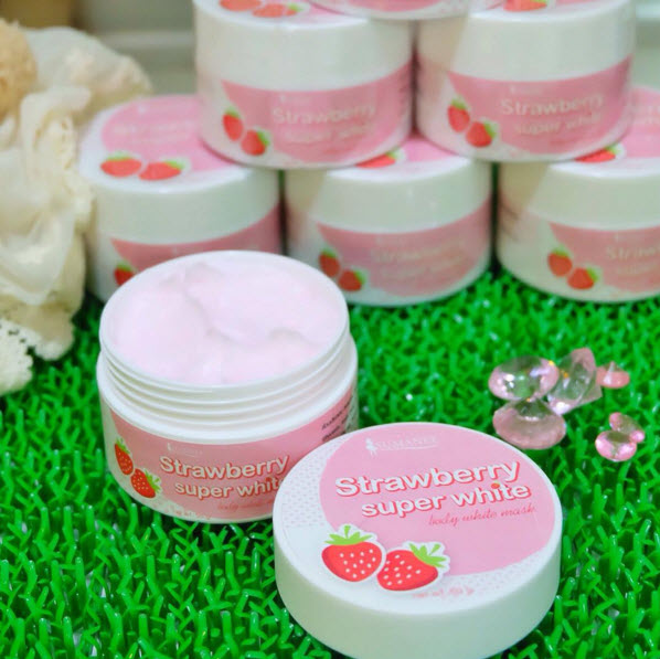 STRAWBERRY SUPER WHITE BODY WHITE MASK มาร์คสตอเบอร์รี่ by SUMANEE