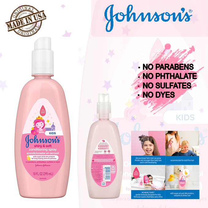 Johnson's Baby, Kids, Shiny Soft, Conditioning Spray, For Curly Hair (295 ml) ราคา 390 บาท