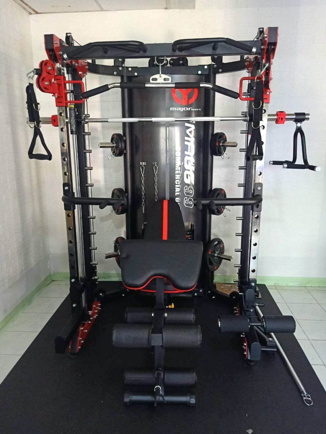 Smith Machine IMAGG 97 + ม้านั่ง819A + แผ่นน้ำหนัก50kg, สมิทแมชชีน