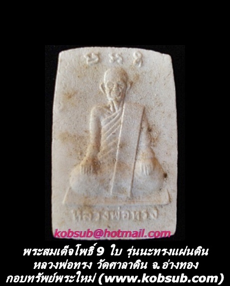 พระสมเด็จโพธิ์ 9 ใบ รุ่นนะทรงแผ่นดิน หลวงพ่อทรง วัดศาลาดิน