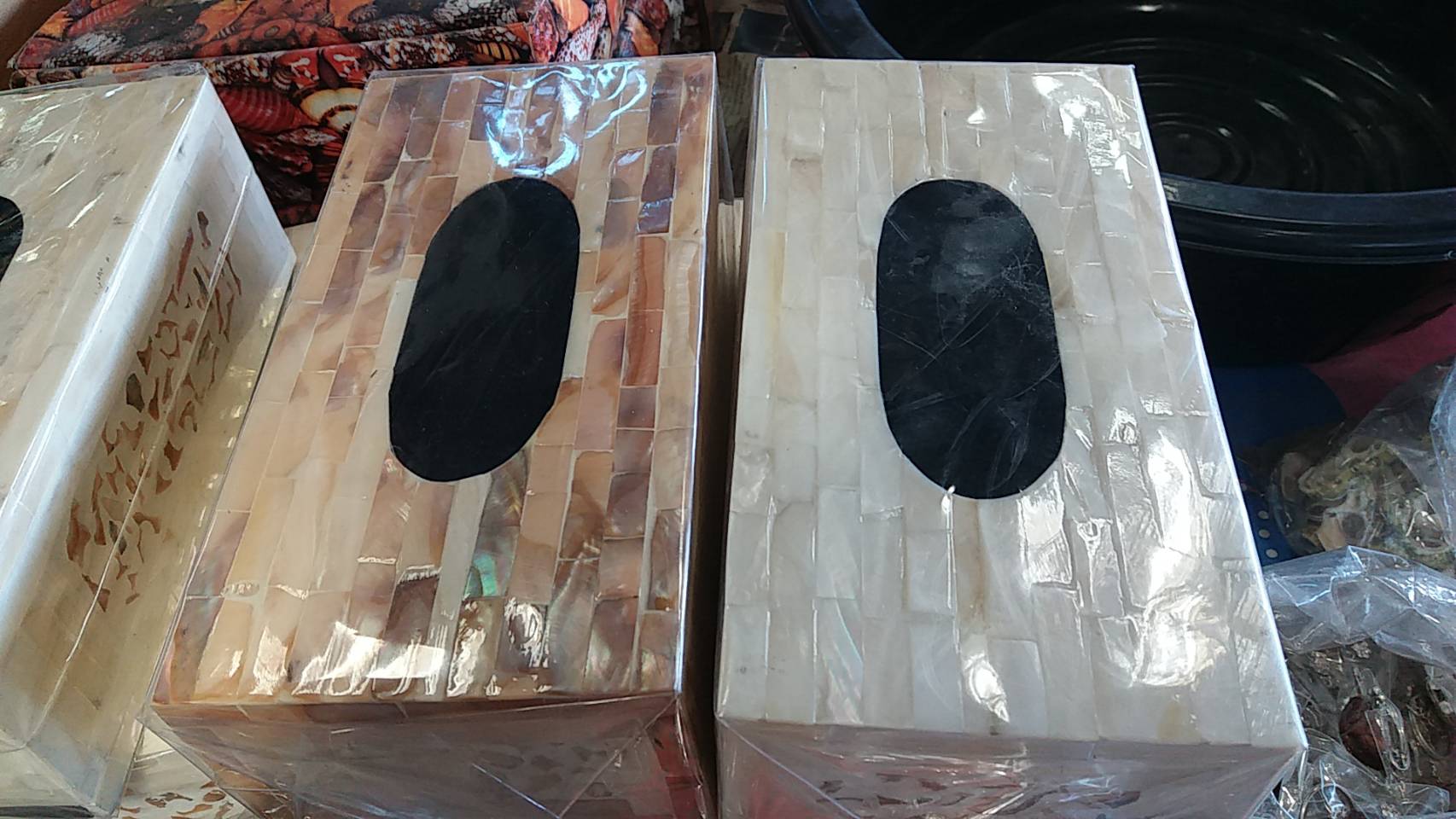 กล่องทิชชู่ทำจากเปลือกหอยมุก