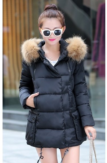 CW6010001 เสื้อโค้ทผ้าฝ้ายโพลีเอสเตอร์แต่งเฟอร์ขนอบอุ่นมากสไตร์เกาหลี (พรีออเดอร์) รอ 3 อาทิตย์หลังโอนเงิน CW6010001 ตัว