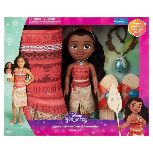 นำเข้า US Disney Princess Moana Toddler Doll with Child Sized Dress and Accessories ตุ๊กตา Disney Princess Moana พร้อมชุดเดรสและอุปกรณ์เสริมสำหรับเด็ก ราคา 1,990 บาท