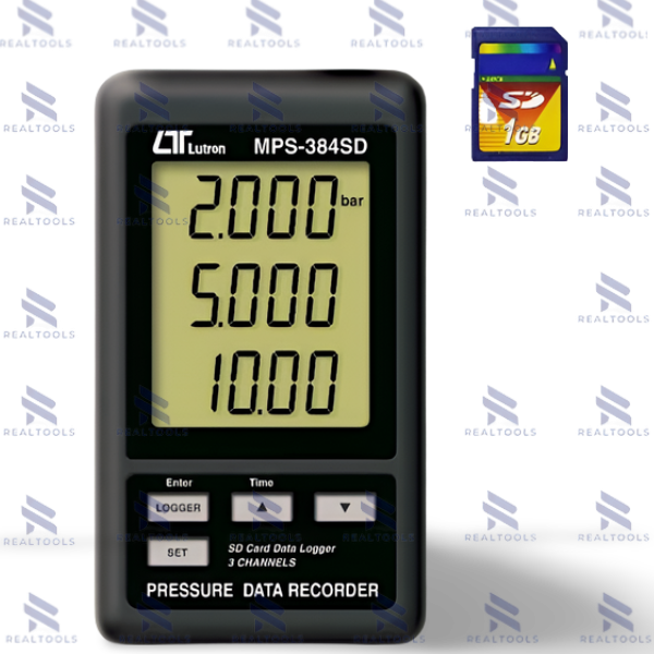 Lutron รุ่นMPS-384SDเครื่องบันทึกข้อมูลความดัน3ช่องThree Channel SD Card Pressure Recorder/Datalogger
