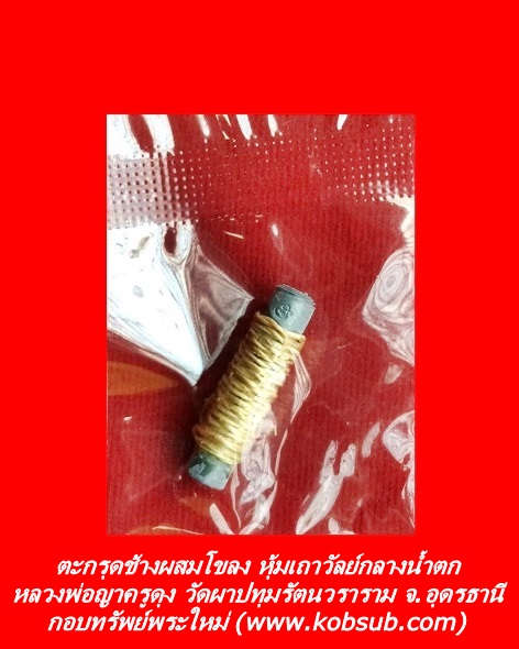 ตะกรุดช้างผสมโขลง หุ้มเถาวัลย์กลางน้ำตก หลวงพ่อญาครูดุง วัดผาปทุมรัตนวราราม จ.อุดรธานี