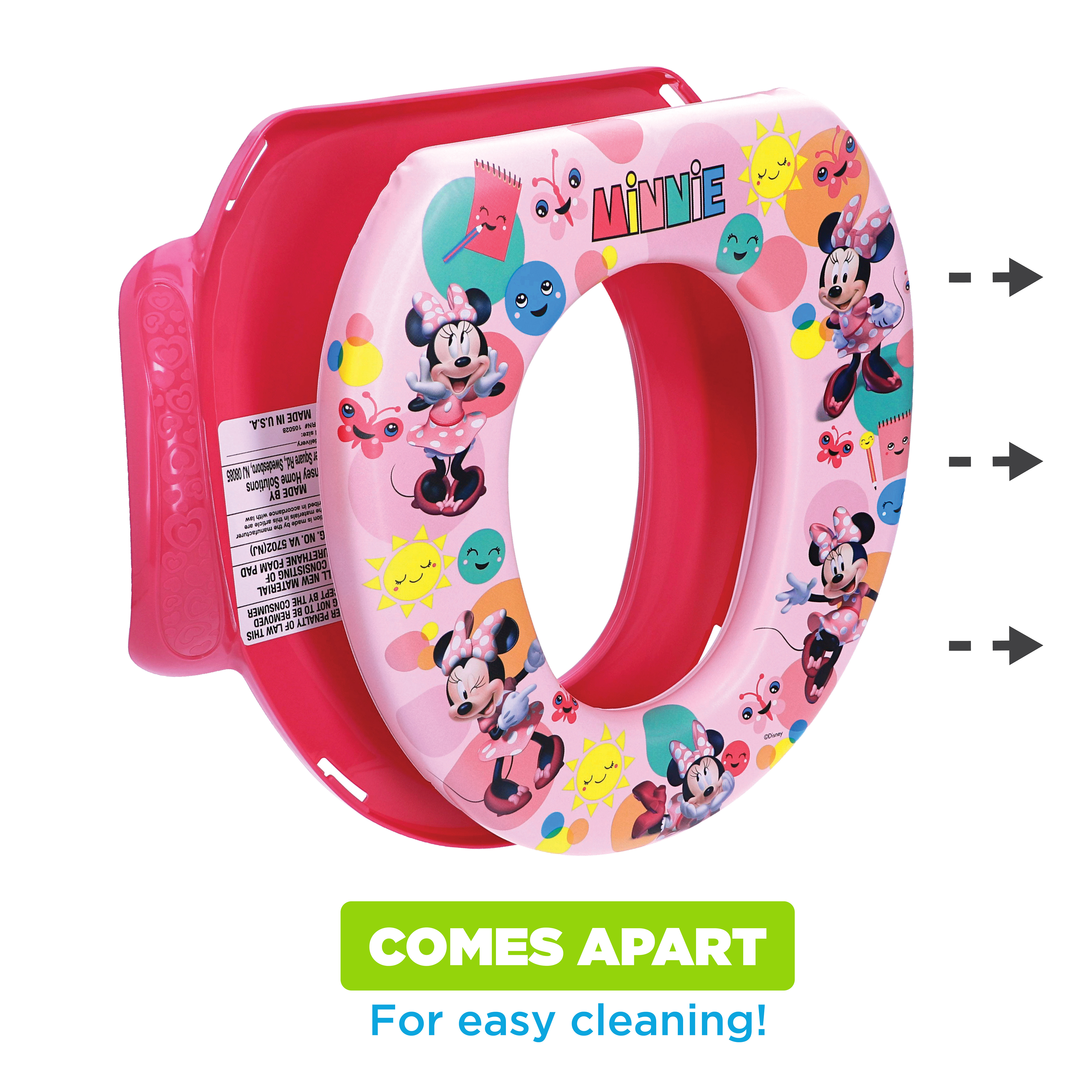 ที่รองชักโครกเด็ก ลายมินนี่ เม้าท์ Disney Minnie Mouse "Pop Attitude" Soft Potty Seat with Potty Hook