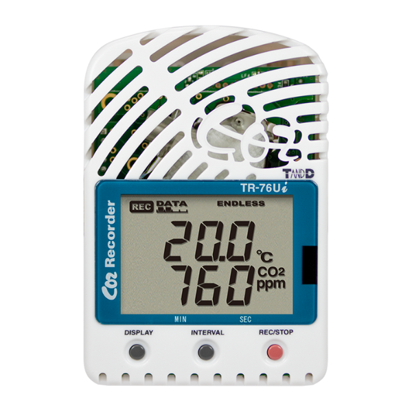 T&D รุ่นTR-76Ui Temperature/Humidity/CO2 Data Logger,Meas.range:0～55℃,10～95%RH