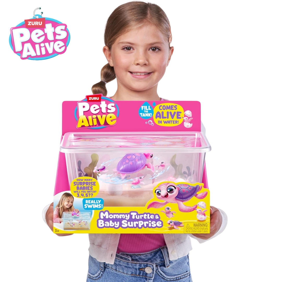 นำเข้า 🇺🇸 💖🐢 เซอร์ไพรส์จากโลกใต้น้ำไปกับ Pets Alive Mommy Turtle Surprise! มาพร้อมไข่ 4 ฟอง ให้ลูก ๆ ลุ้นว่าจะมีลูกเต่าจิ๋วกี่ตัว