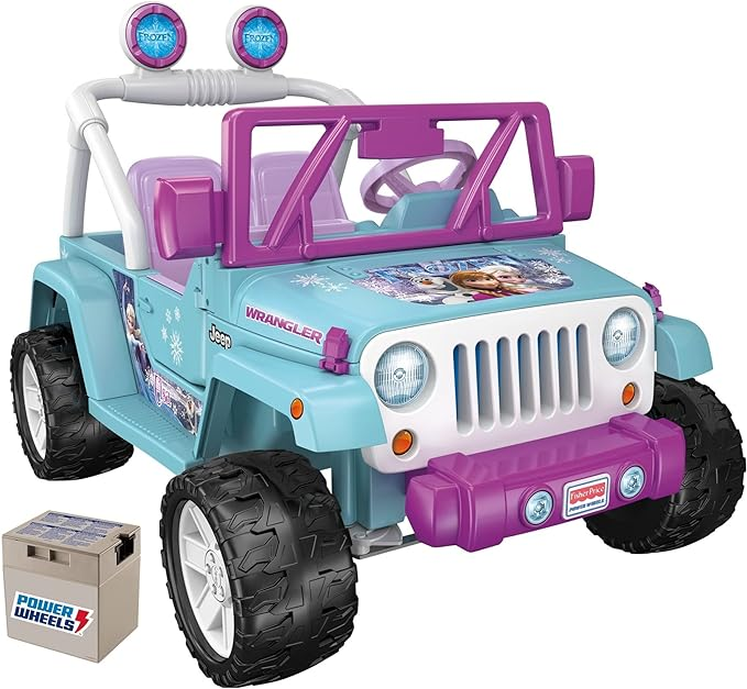 Power Wheels Disney Frozen Jeep Wrangler Ride-On Battery Powered Vehicle with Music Sounds & Storage, Preschool Kids Ages 3+ Years ราคา 16,900 บาท