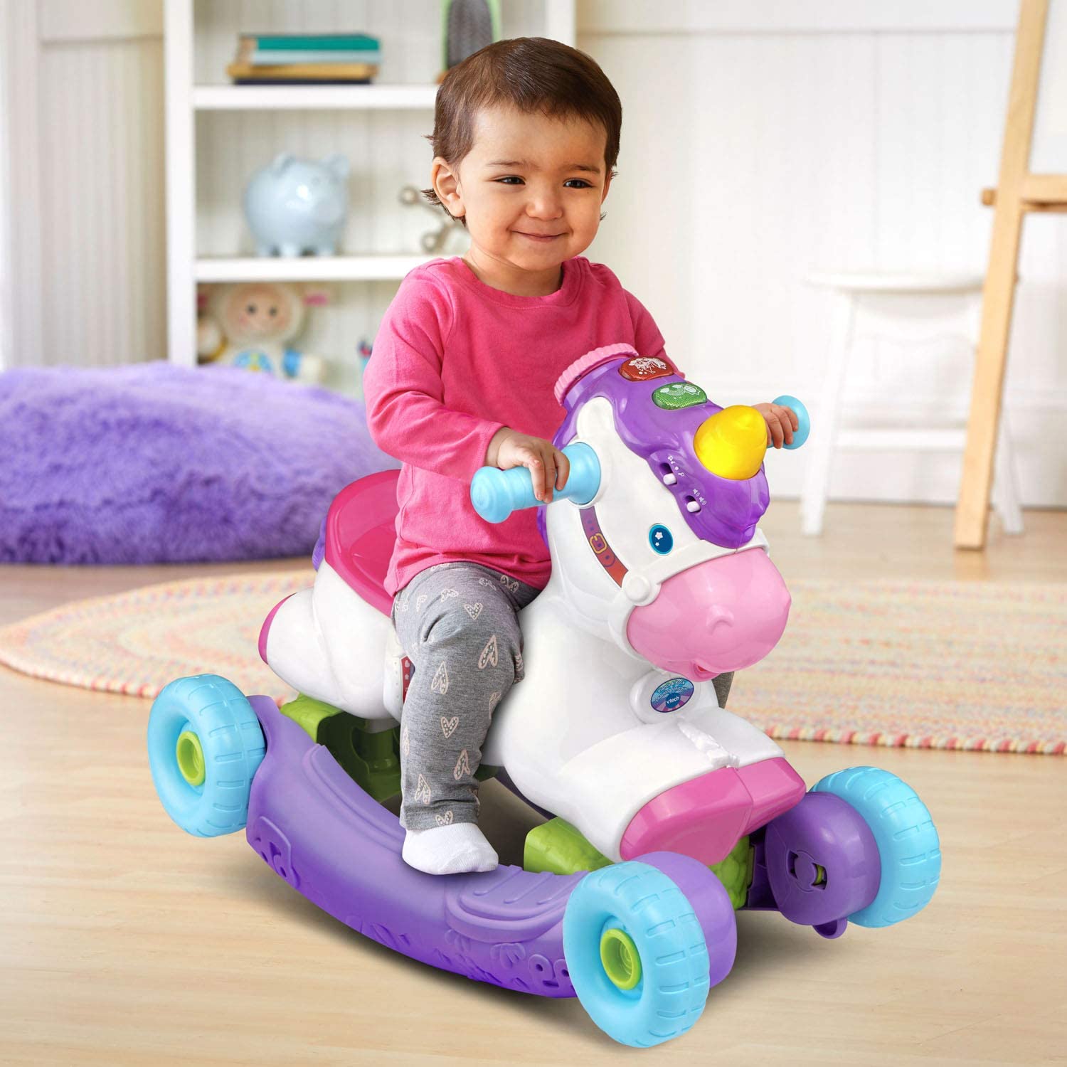 ของแท้🇺🇸 VTech 2 in 1 Rocking Horse and Ride-on Toys Music Ligth Learning Unicorn ของเล่นยูนิคอร์น ราคา 2,990 บาท
