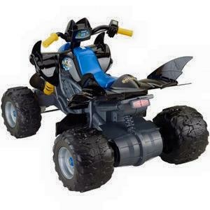 รถแบตเตอรี่เด็ก Fisher-Price Power Wheels DC Super Friends 12-Volt Battery-Powered Kawasaki Batman ATV