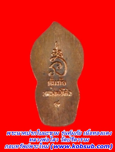 พระนาคปรกใบมะขาม รุ่นคุ้มภัย เนื้อทองแดง หลวงพ่อไสว วัดปรีดาราม