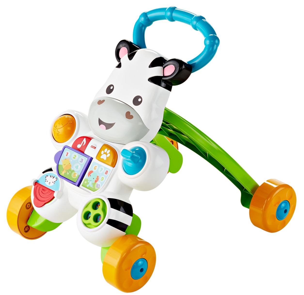 รถผลักเดินม้าลายสุดน่ารัก Fisher-Price รุ่น Learn with Me Zebra Walker รุ่นใหม่ล่าสุด เล่นสนุกได้ตั้งแต่วัยหัดนั่ง หัดเดินเตาะแตะสุดปลอดภัย ถูกใจลูกน้อย นำเข้าจาก USA ของแท้ 100%