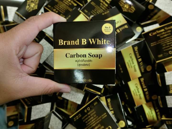 สบู่ดำดีท็อกซ์สิว Carbon Soap By B white