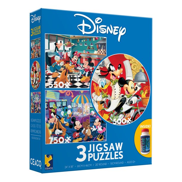 จิ๊กซอว์ Ceaco 3 In 1 – Disney Puzzles - Minnie Mouse, Little Mermaid, Aladdin ราคา 700 บาท