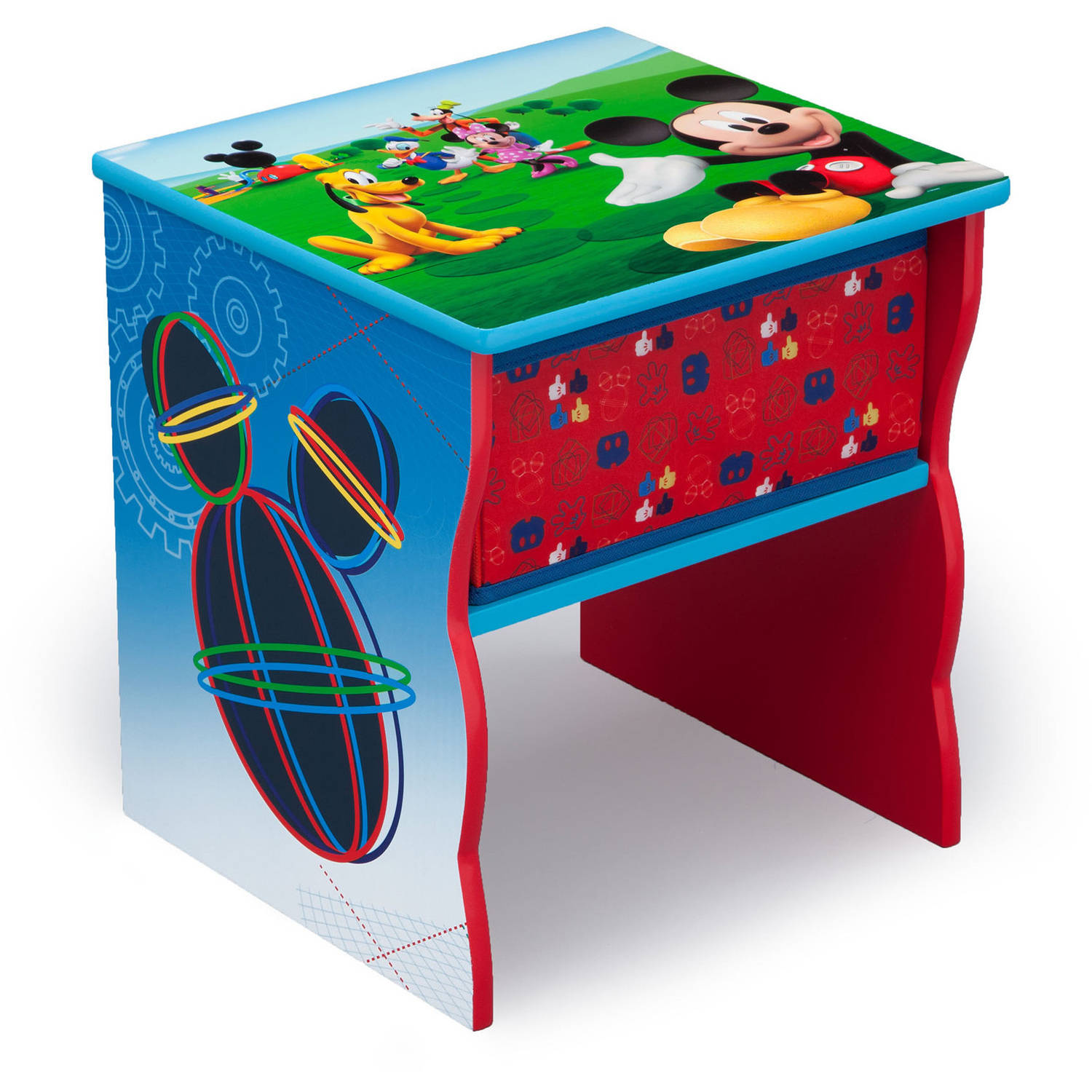 Disney Mickey Mouse Wood Side Table with Storage by Delta Children