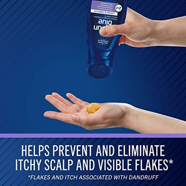 นำเข้า USA Selsun Blue Medicated Dandruff and seborrheic dermatitis แชมพู/คอนดิชั่นเนอร์ 2-in-1 Treatment, 11 Fl Oz