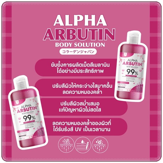 ไลท์ยู อัลฟ่าอาร์บูตินบอดี้โซลูชั่น Alpha Arbutin Body Solution