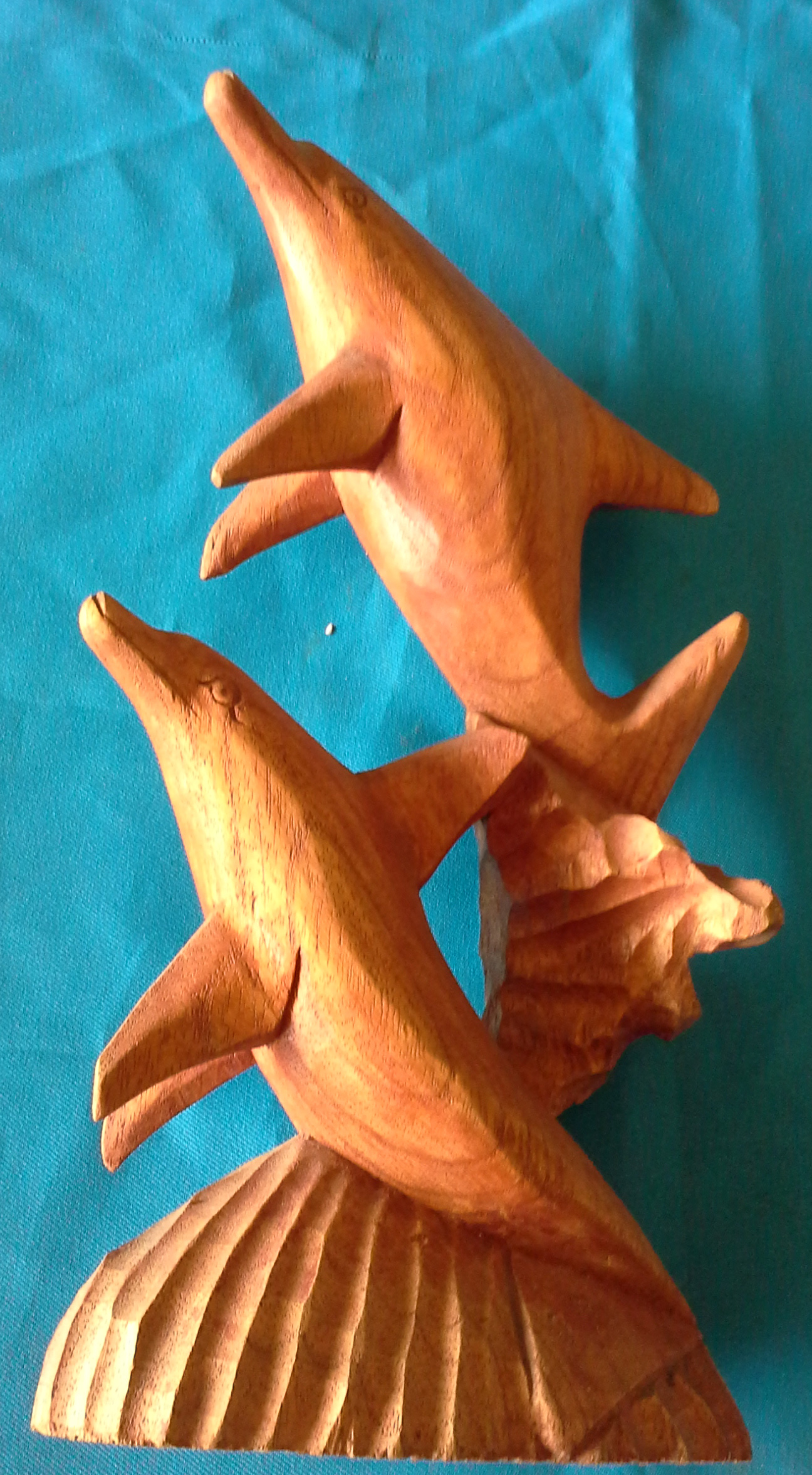 โลมาไม้แกะสลักตั้งโต๊ะ ส่งฟรี