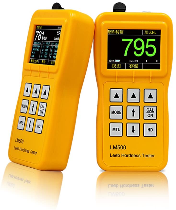 YUSHI LM500 เครื่องทดสอบความแข็ง Leeb (Leeb hardness tester) /YUSHI LM500 Portable Leeb Hardness Tester with Standard D Type impact device and High definition IPS screen w/D Test Block