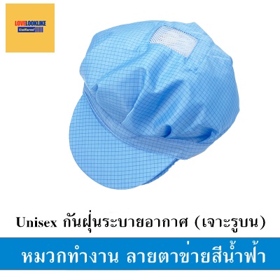หมวกแก็ปไลน์ผลิต หมวกพนักงาน ระบายอากาศได้ดี หมวกพนักงานโรงงาน หมวกพนักงานห้องปฏิบัติการ กันไฟฟ้าสถิตย์ สีภาพ ขนาดเดียว H6804002 ้