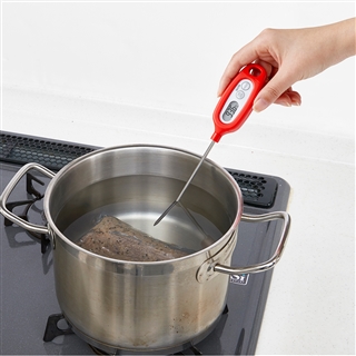 Tanita รุ่นTT-508N-RDเครื่องวัดอุณหภูมิดิจิตอลตัวเครื่องสีแดง,Cooking Thermometer Waterproof,Meas.range:-50～250°C