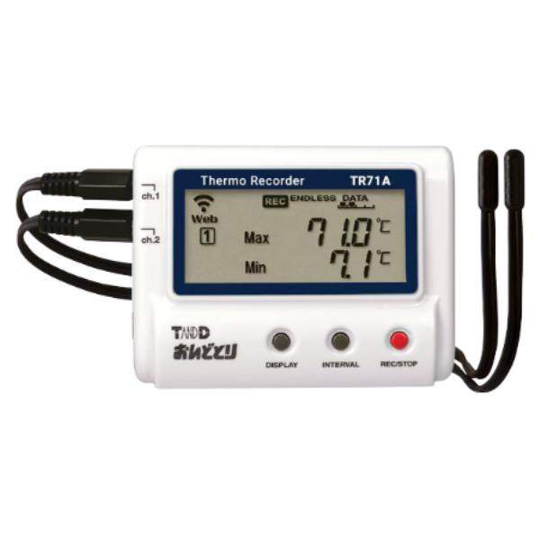 T&D รุ่น TR-71A เครื่องวัดและบันทึกค่าข้อมูลอุณหภูมิแบบ WiFi และ Bluetooth , WiFi & Bluetooth temperature data logger