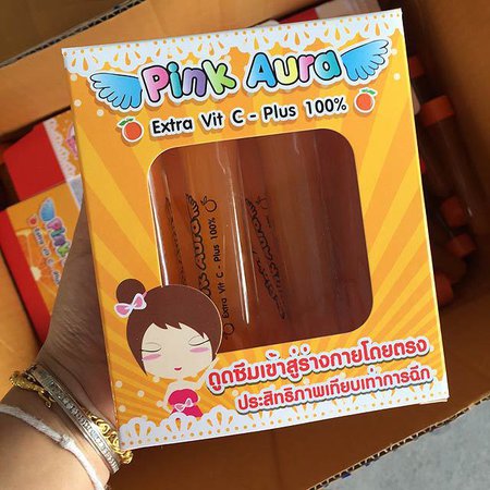 พิงค์ออร่า เอ็กตร้า วิตามินซี พลัส 100% (Pink Aura Extra Vitamin C Plus)