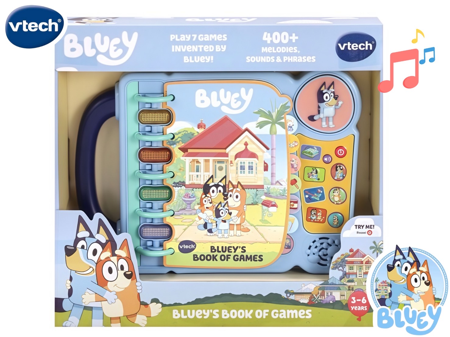 นำเข้าจาก USA 💯 VTech Bluey's Book of Games Interactive Pretend-Play Book สําหรับเด็กก่อนวัยเรียน ราคา 1,490 บาท