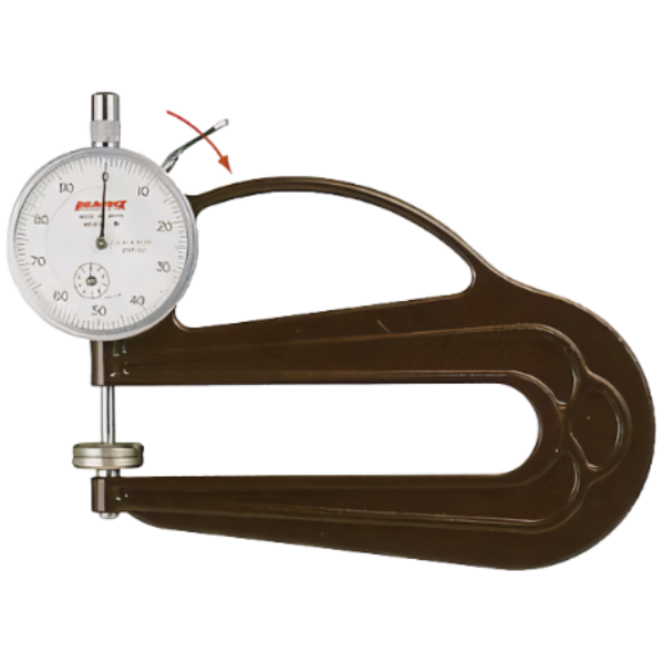 Peacock รุ่น H-20 เกจวัดความหนา,Dial thickness gauge ,gra:0.01mm,meas.range:0～10mm,flat contact point and anvil (metal)