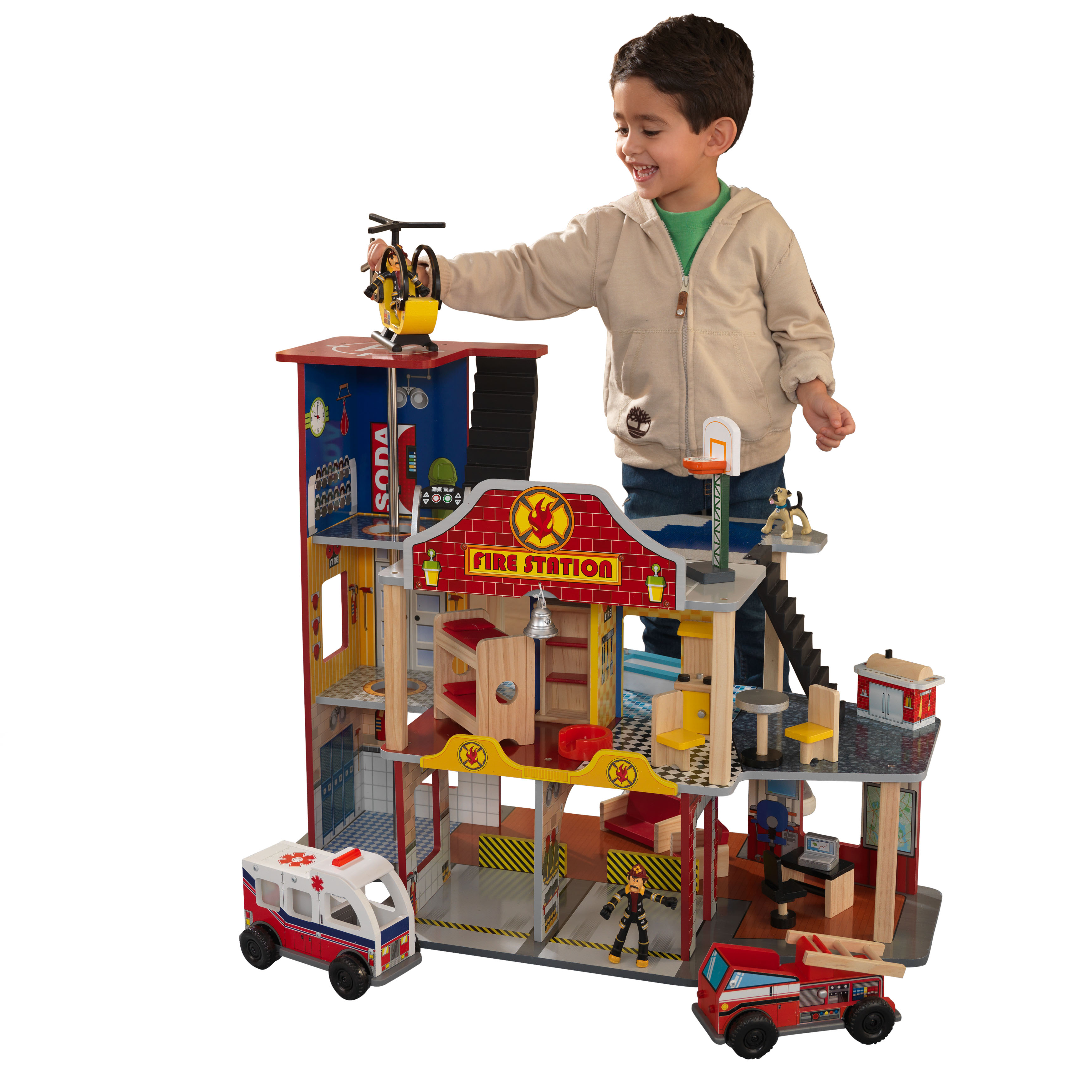 Kidkraft Deluxe Fire Rescue Set สถานี่ดับเพลิง กู้ภัยจำลองเซทใหญ่
