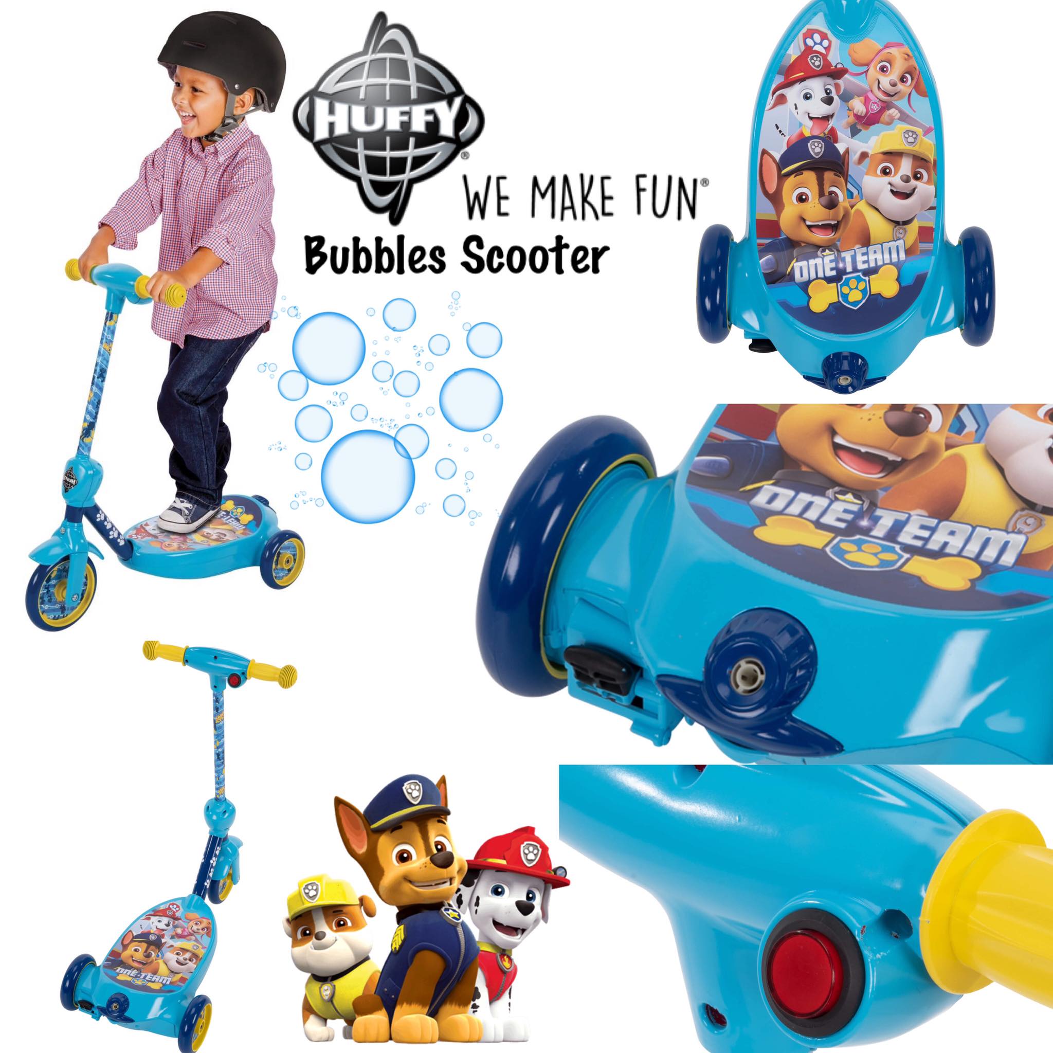 พร้อมส่งค่ะ ! สกู๊ตเตอร์ไฟฟ้า เป่าฟองได้ Nick Jr. PAW Patrol 6V 3-Wheel Electric Ride-On Kids' Bubble Scooter