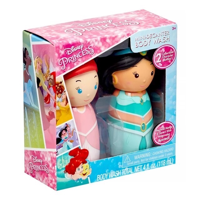 นำเข้า🇺🇸 เซ็ทอาบน้ำDisney Princess 2-Piece Mini-Decanter Body Wash Set with Ariel & Jasmine Gift Set , ราคา 990 บาท