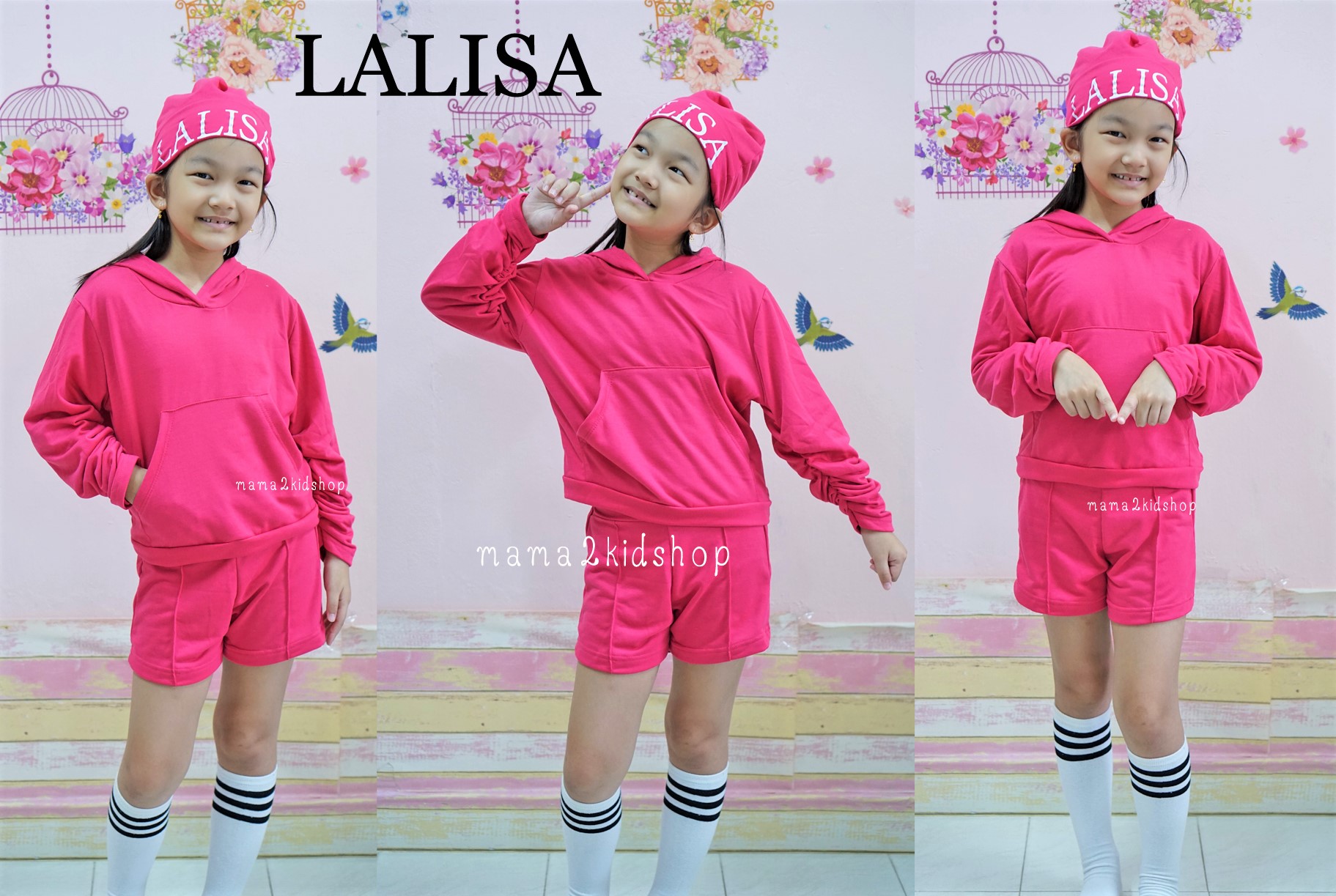 ชุดเซตสปอร์ต LALISA ชุดลิซ่าสีชมพู Sport Girl LALISA