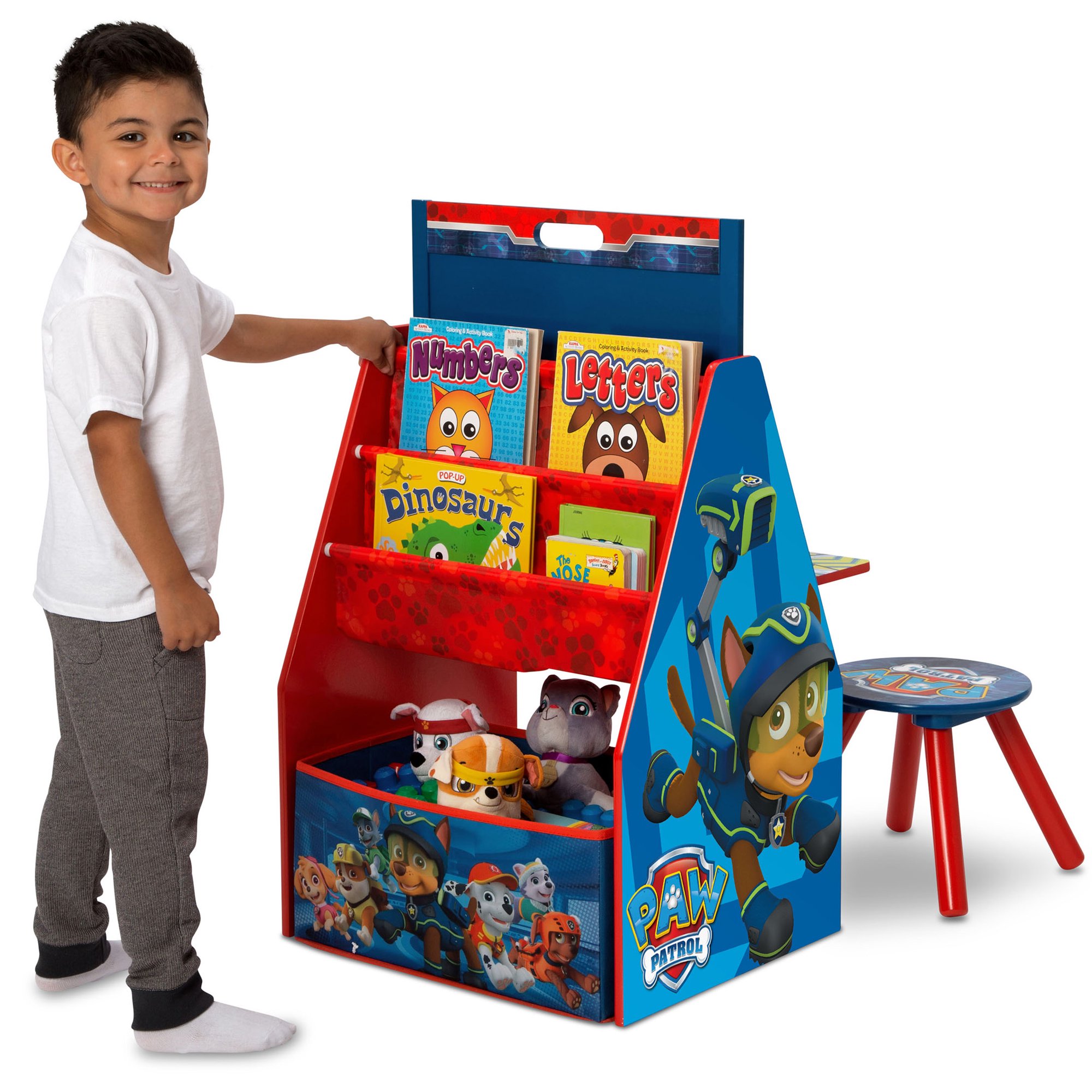 โต๊ะทำการบ้าน ชั้นวาง 3 in 1 ลาย พาวแพทโทรล Nick Jr. PAW Patrol Deluxe Kids Art Table, Easel, Desk, Stool & Toy Organizer by Delta Children ราคา 3,590 บาท