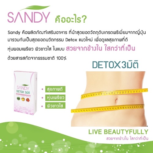 แซนดี้ ดีท็อก 3 มิติ (Sandy Detox 3 มิติ ผลิตภัณฑ์ดีท๊อกซ์)