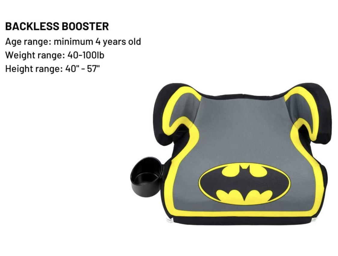 พร้อมส่ง! บูสเตอร์ซีท คาร์ซีทสำหรับเด็กโต แบบแยกส่วนได้ KidsEmbrace DC Comics Batman High Back Booster Car Seat เพิ่มความปลอดภัยให้ทุกการเดินทางของลูกรัก นำเข้าจาก USA ของแท้ 100% ราคา 7,490 บาท