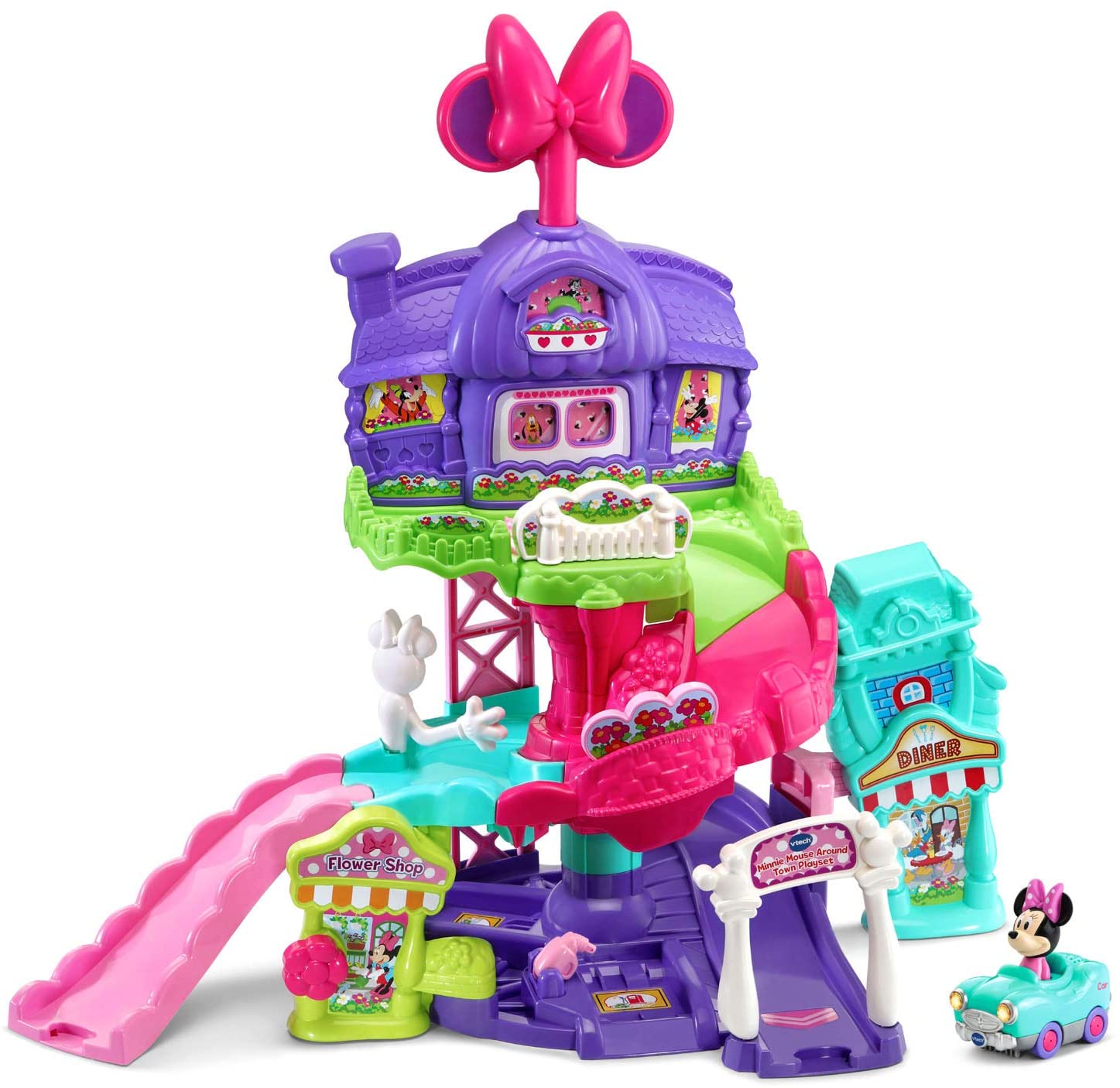 รถรางมินนี่ เม้าส์ VTech Go! Go! Smart Wheels - Disney Minnie Mouse Around Town Playset,Pink ราคา 2,190 บาท