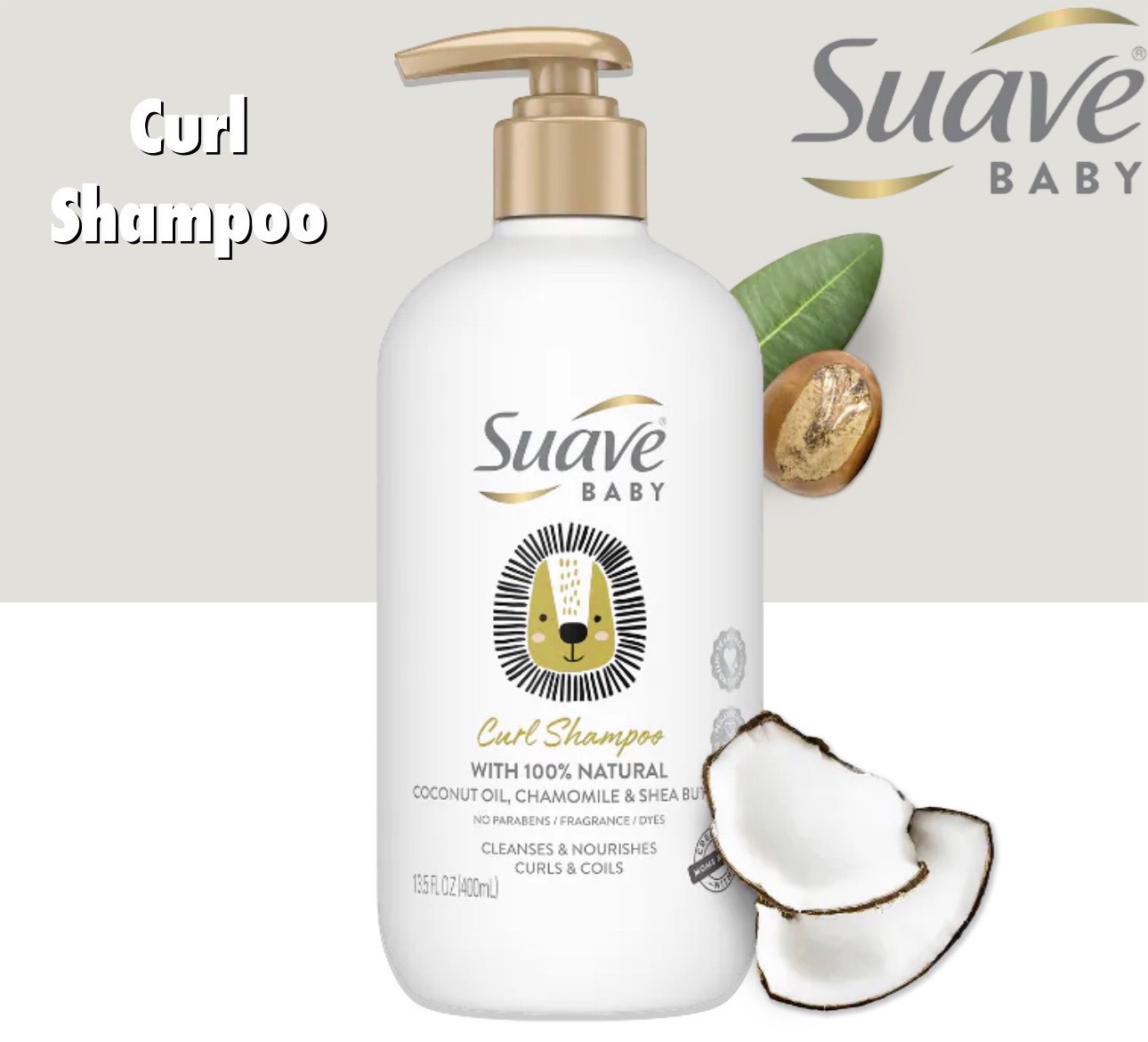 ใหม่🇺🇸 แชมพูเด็กผมหยิก หยักศก สูตรใหม่‼️ Suave Baby Curl Shampoo, 13.5 oz ราคา 420 บาท