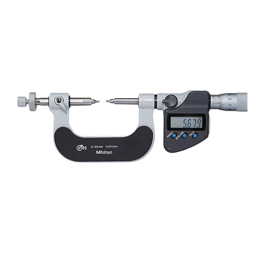 Mitutoyo รหัส 324-252-30 ดิจิตอลไมโครมิเตอร์เช็คฟันเกียร์ค่าเมตริก , Digital gear tooth micrometers(metric) with SPC output , measurement range (mm): 25～50mm