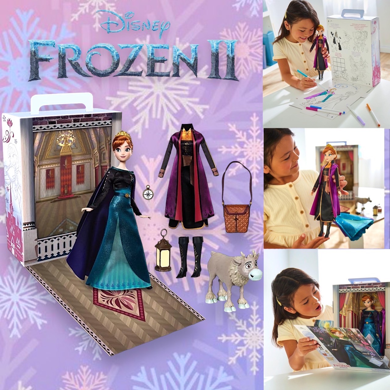 นำเข้า 🇺🇸 เซ็ทตุ๊กตาเจ้าหญิงและกิจกรรมระบายสีTiana Disney Story Doll, The Princess and the Frog 11" ราคา 1,590 บาท