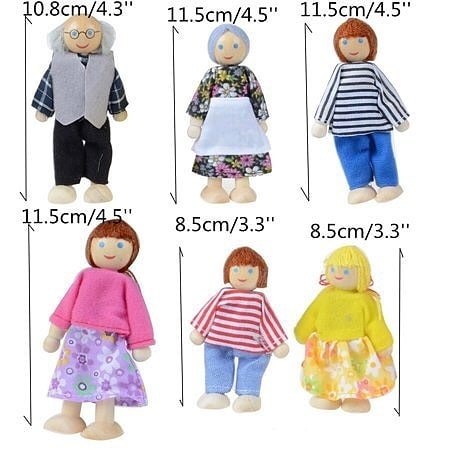 Kidkraft - Interchangeable Dollhouse with Meigar 6 Pcs Cute Dolls Dollhouse， Miniature Poseable Wooden House Family People Set บ้านตุ๊กตาเปลี่ยนรูปทรงได้ พร้อม ตุ๊กตาครอบครัว6 ตัว ราคา 3,590 บาท