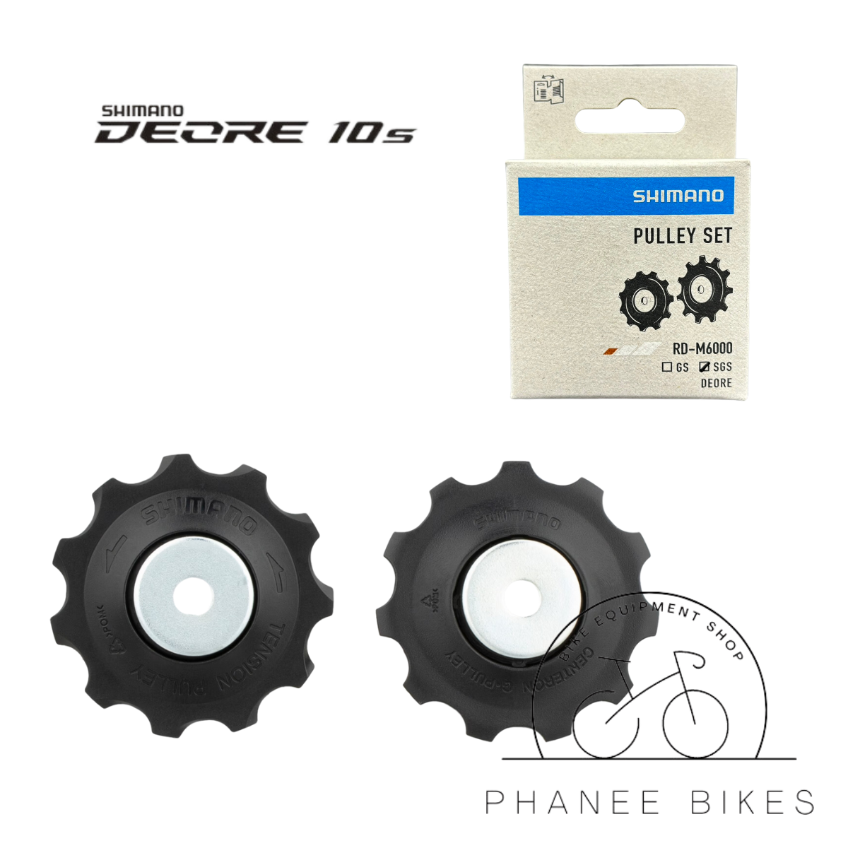 SHIMANO Pulley ลูกกลิ้งตีนผี สำหรับตีนผี DEORE 10 SP รุ่น RD-M6000