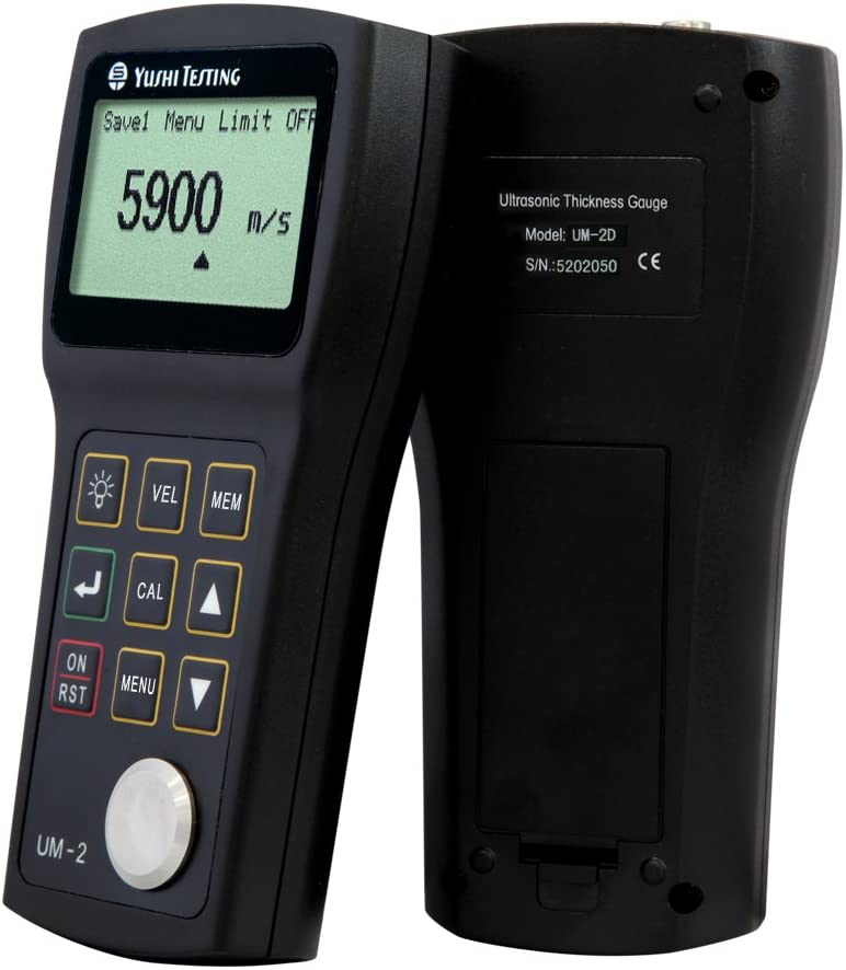 YUSHI UM-2 วัดความหนาแบบอัลตราโซนิคย่านการวัด 0.8mm-300mm/YUSHI UM-2 Handheld Portable Ultrasonic Thickness Gauge Tester Meter 0.03'' to 12'' w/PT-08 Probe P-E (pulse-echo)