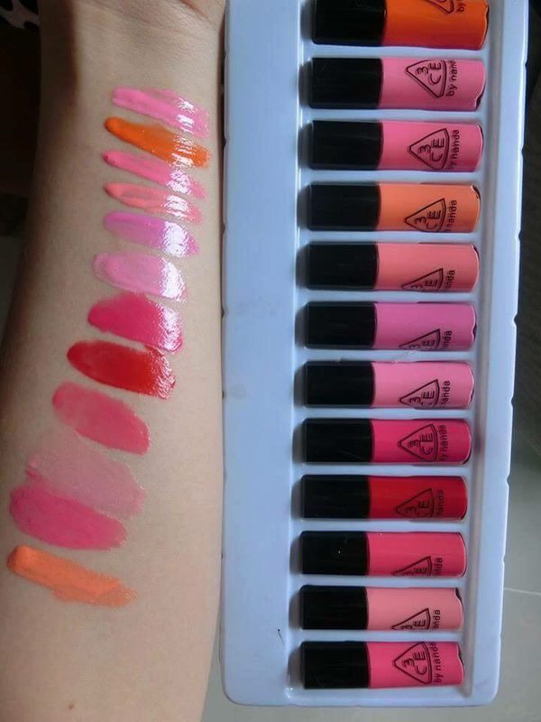 ลิปทิ้นกลอส 3ce Set 12 สี (3 Concept Eyes Liquid Lip Gloss)