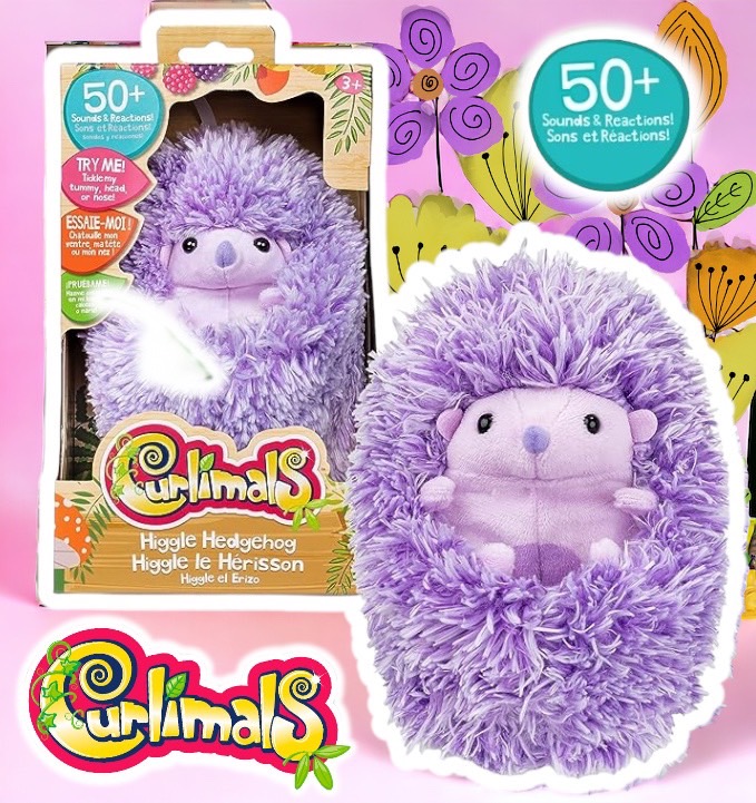 นำเข้า USA Curlimals Higgle the Hedgehog - โต้ตอบ, เคลื่อนไหว, พูดคุย,ตุ๊กตาเม่น สัตว์เลี้ยงของเล่นหัวเราะคิกคัก, กว่า 50 เสียง, 5 นิ้ว เหมาะสําหรับเด็กอายุ 3+ปี ราคา 1,490 บาท