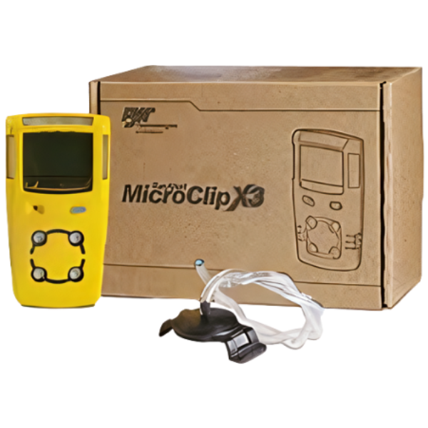 BwTechnology รหัสสินค้า GasAlertMicroClipX3-MCX3-XWHM-Y-NA เครื่องตรวจจับก๊าซ4ชนิดแบบพกพาสีเหลือง , Portable yellow 4-gas detector,%LEL,O2,H2S,CO