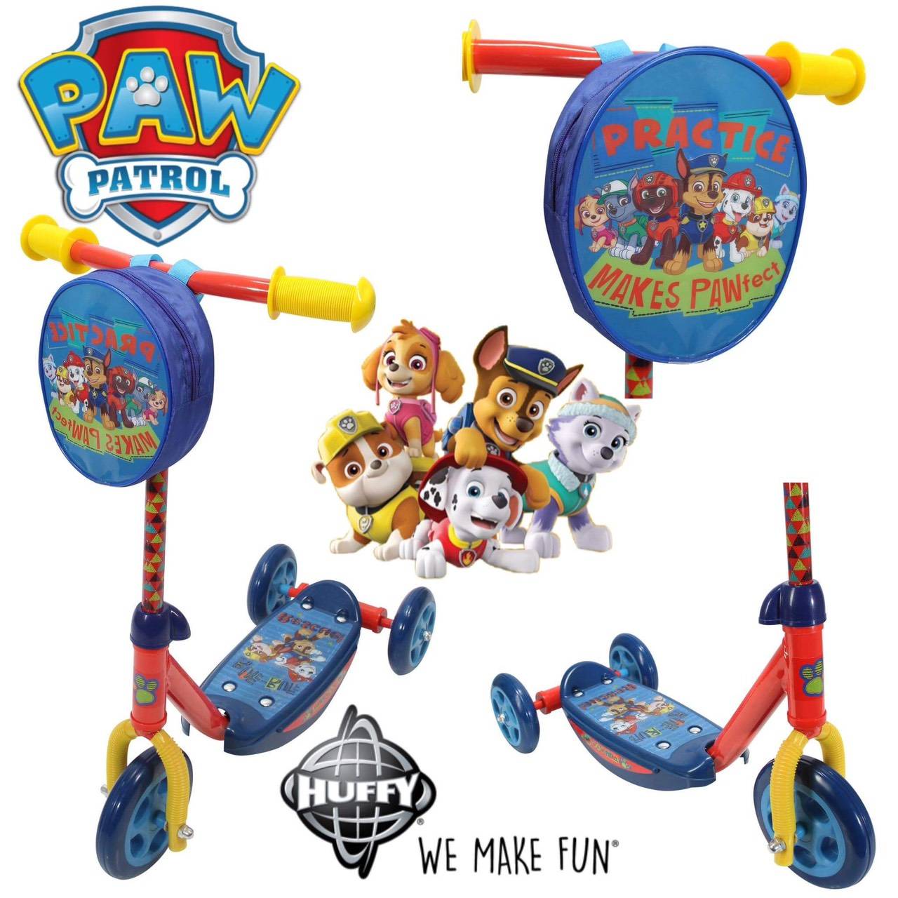 Playwheel Paw Patrol 3-Wheel Kick Scooter by Huffy สกู๊ตเตอร์ พาว เพโทร จาก Huffy ลิขสิทธิ์แท้ USA ราคา 1,990 บาท ส่ง 150