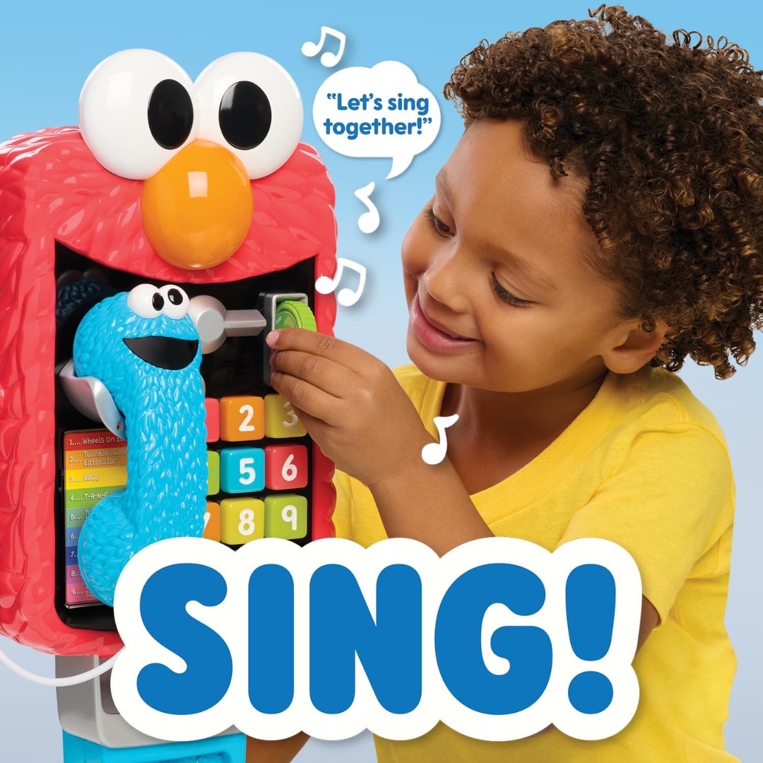 นำเข้า 🇺🇸 📱🎶 Sesame Street Elmo’s Sing & Learn 17.5-inch Playphone โทรศัพท์ของเล่น Elmo ราคา 1,990 บาท
